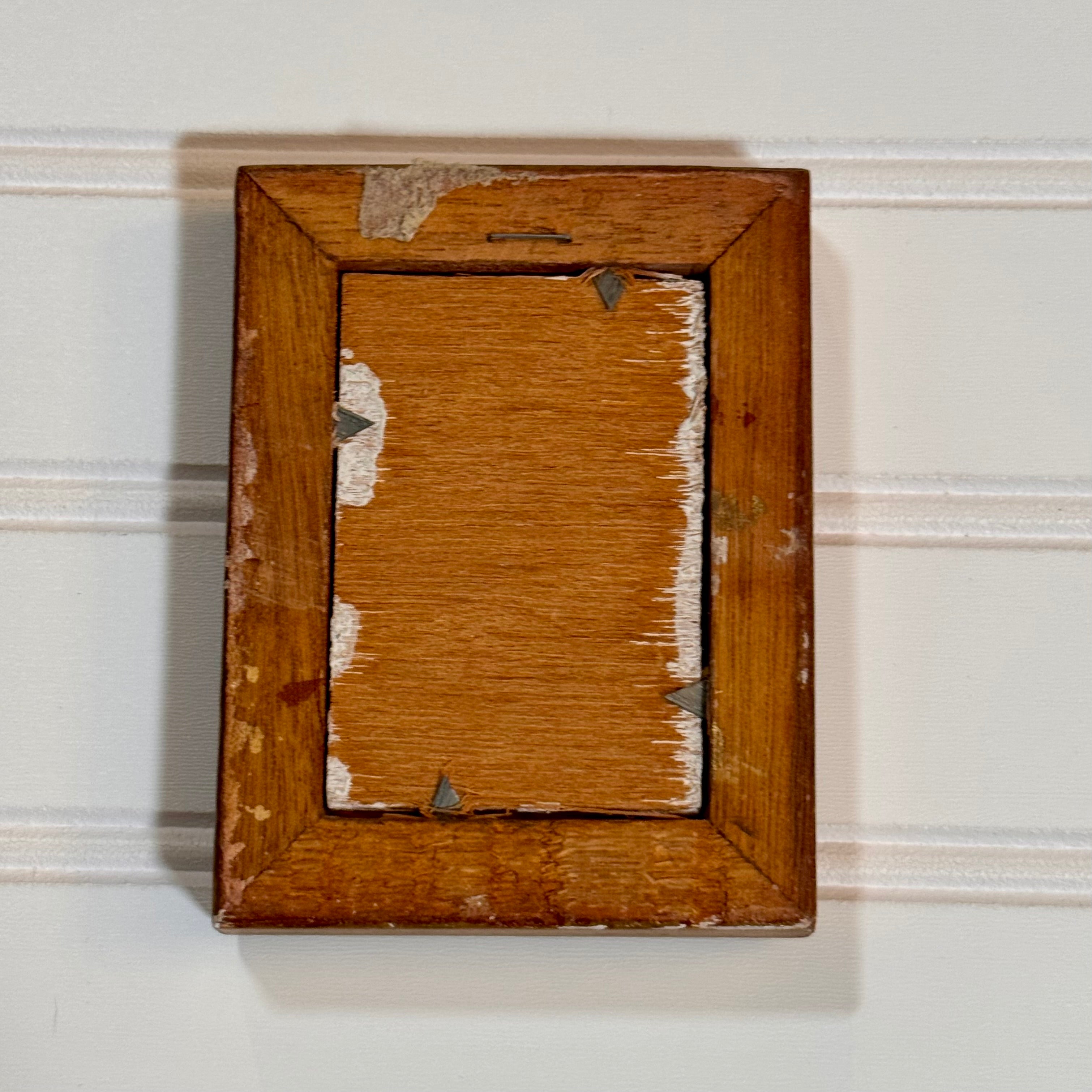 Vintage Hand-Painted Miniature Horse Painting in Gilt Frame | Acrylic on Board