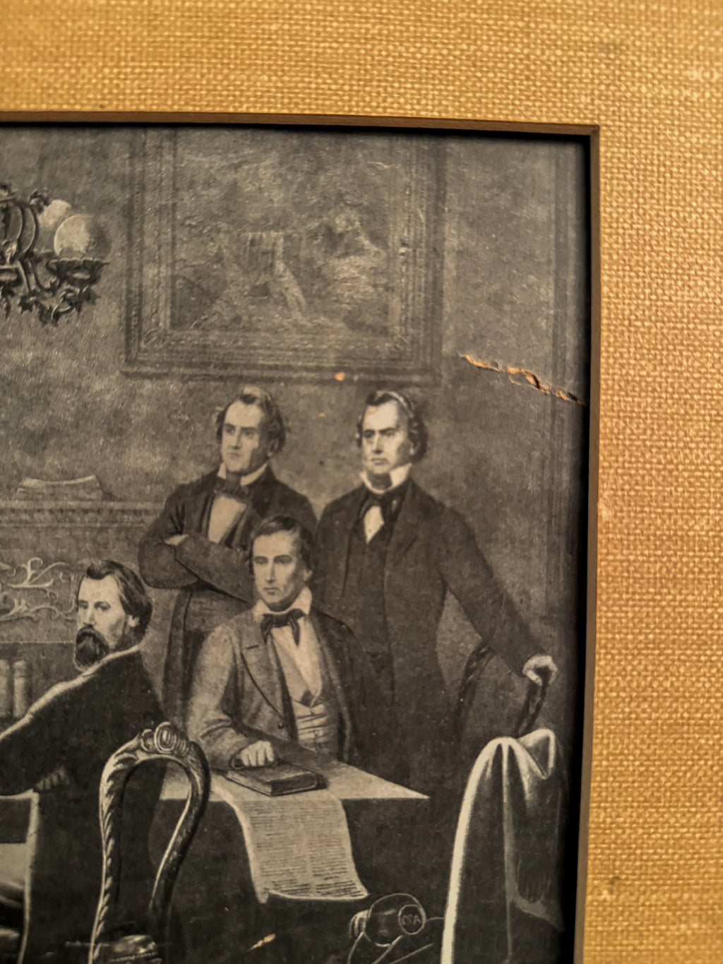 Antique Jefferson Davis and His Cabinet Framed Print | 1904 Historical Americana
