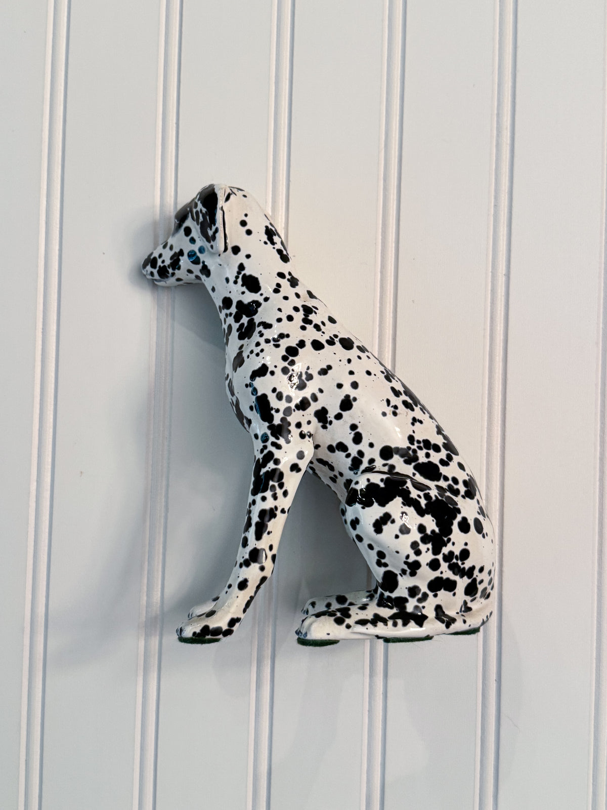 Vintage Hand-Painted Ceramic Dalmatian Figurine | Spotted Dog Statue
