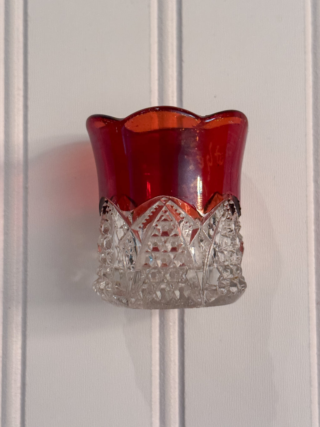 1921 Ruby Flash “Mother” Toothpick Holder