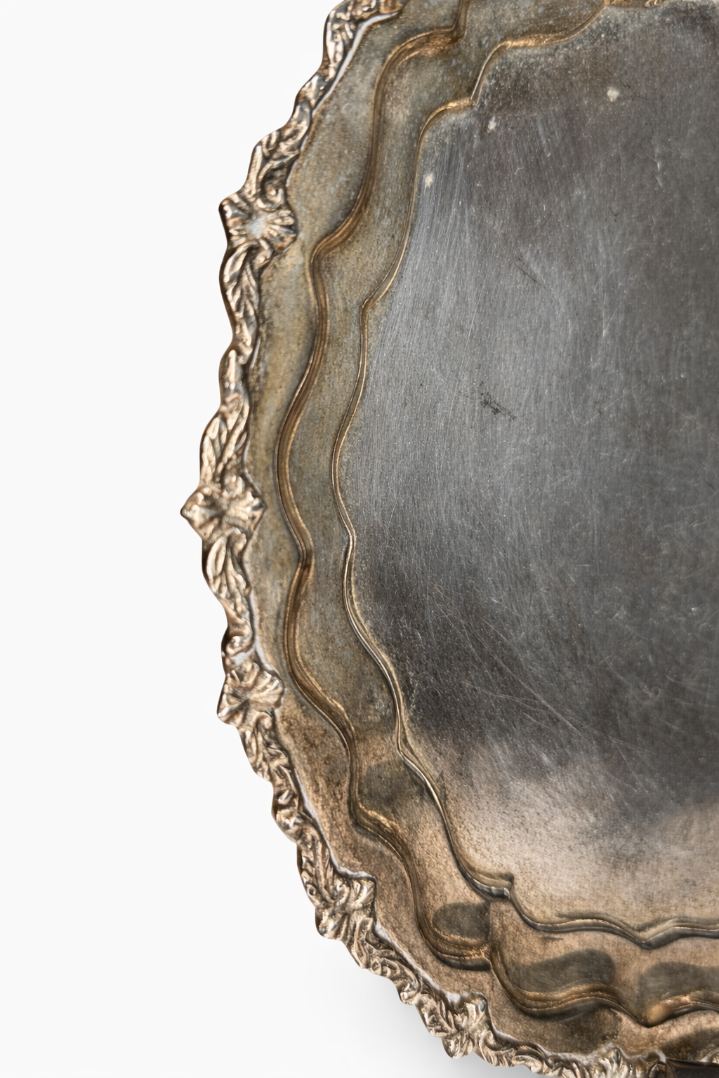 Collected Silverplate Riser with Ornate Feet, 10.5”
