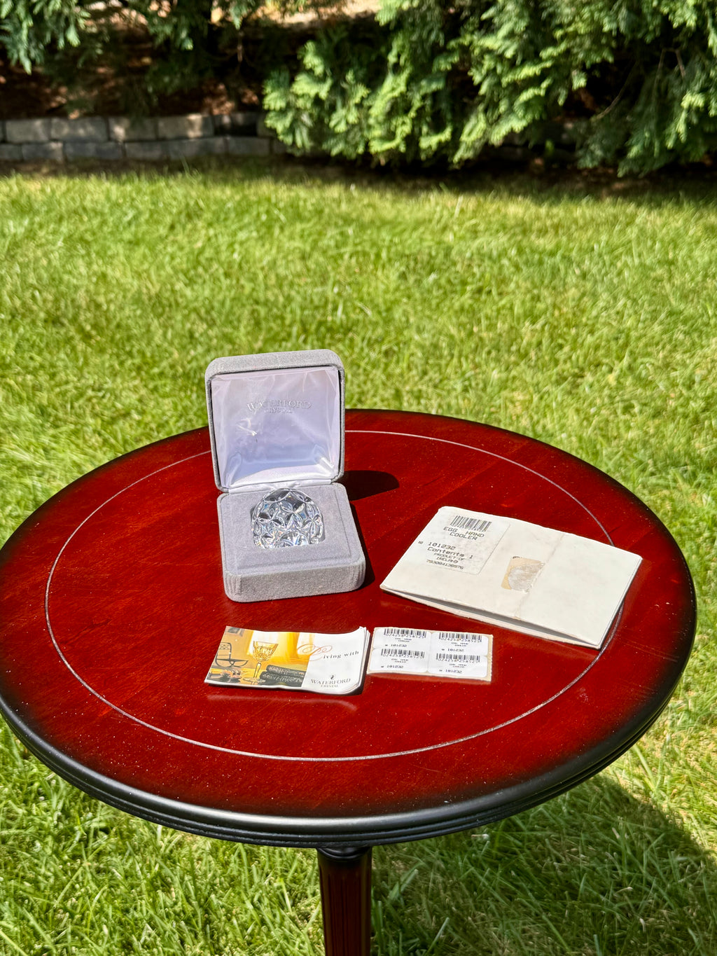 Vintage Waterford Crystal Egg Hand Cooler Paperweight | Made in Ireland | Complete with Original Box & Papers