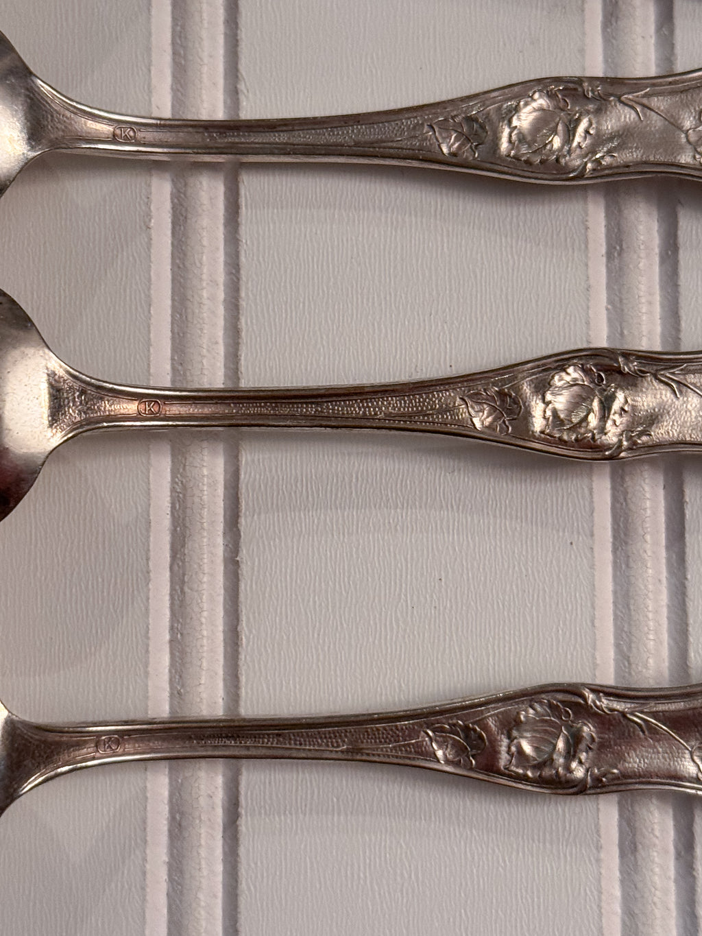 Vintage Silver-Plated Rose Spoons | Set of 6 | Mid-20th Century