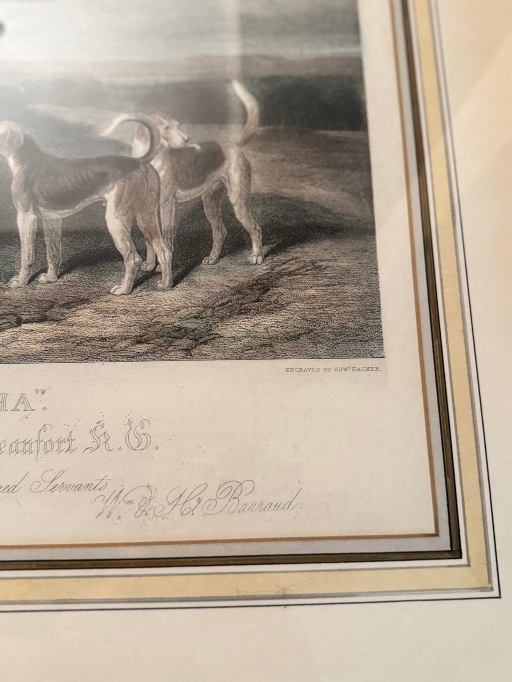 Pair of Virginia Metalcrafters Barraud Horsemen Hand-Colored Restrike Engravings