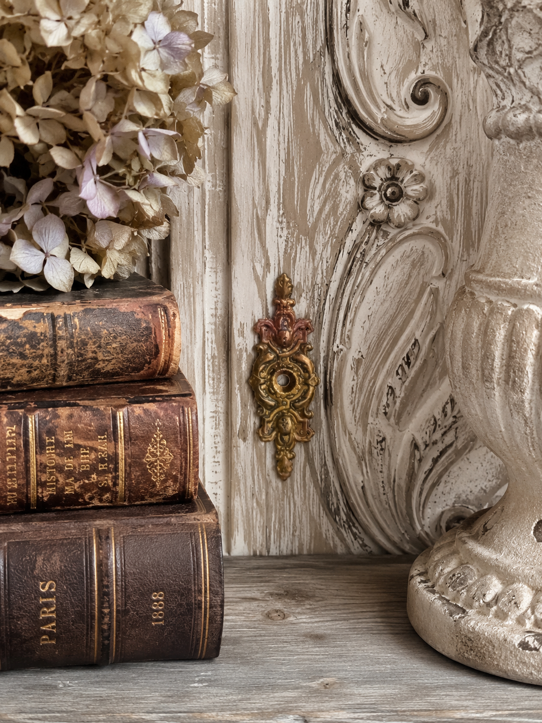 Antique French Gilt Brass Mount Fragment | Decorative Furniture Ormolu Accent, 4”