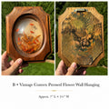 Vintage Convex Pressed Flower Wall Hanging