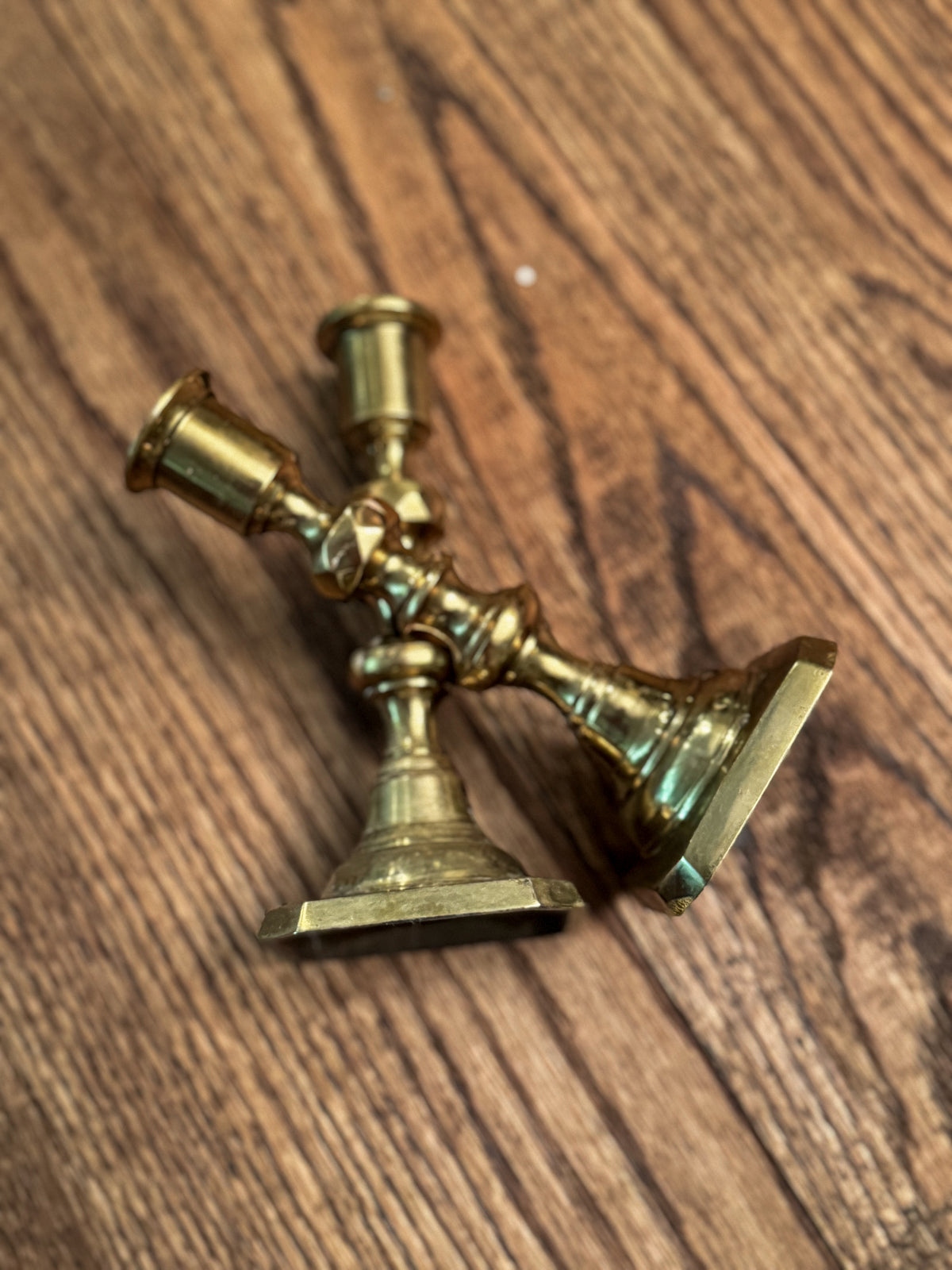 Vintage Solid Brass Candlestick Holders (Pair) | Classic Brass Candle Holders