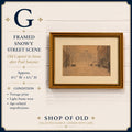 Framed Old Capitol in Snow Print after Paul Sawyier | Vintage Kentucky Winter Landscape