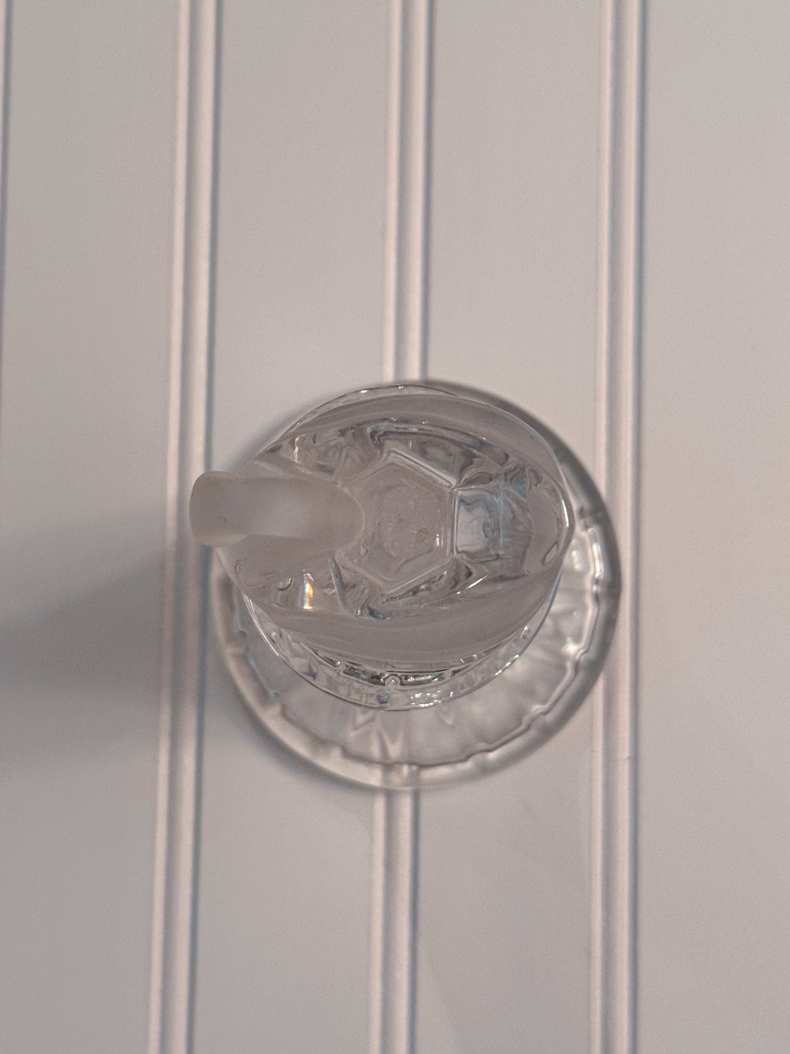 Vintage Frosted Glass Swan Sculpture | Heavy Clear Glass Pedestal Accent | 8”