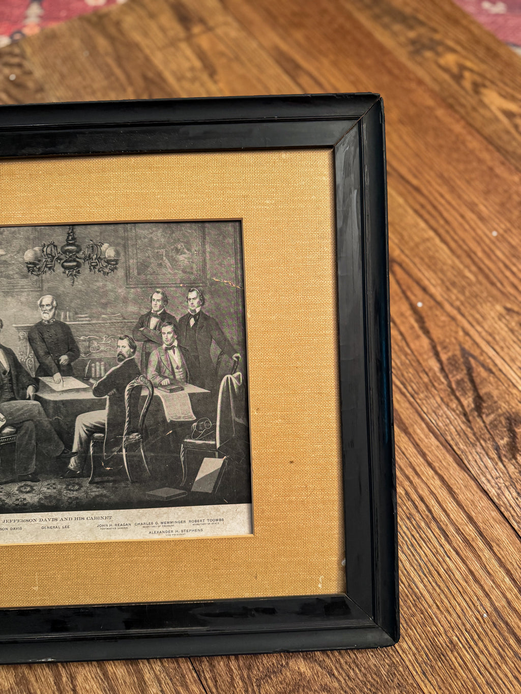 Antique Jefferson Davis and His Cabinet Framed Print | 1904 Historical Americana