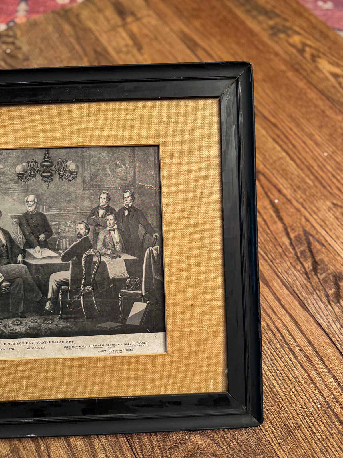 Antique Jefferson Davis and His Cabinet Framed Print | 1904 Historical Americana