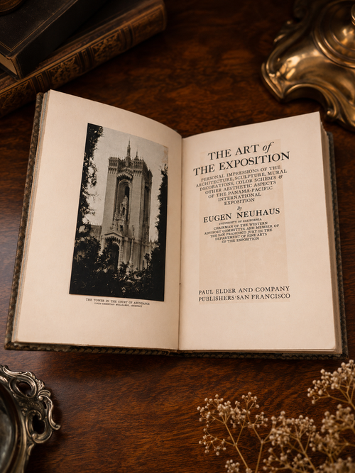 1915 The Art of the Exposition by Eugen Neuhaus | Silk Bound Panama-Pacific International Exposition Book