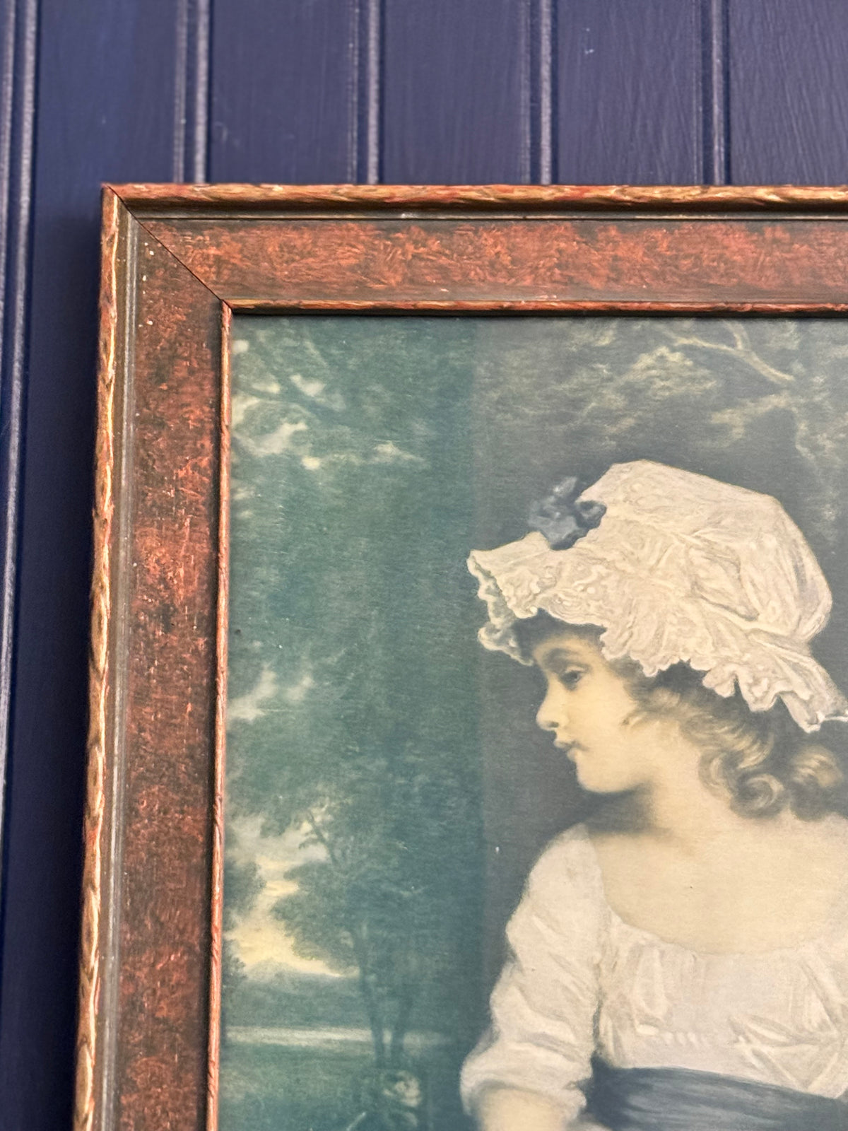 Vintage “Simplicity” Portrait Print after Sir Joshua Reynolds | Dayton Company Framed Art