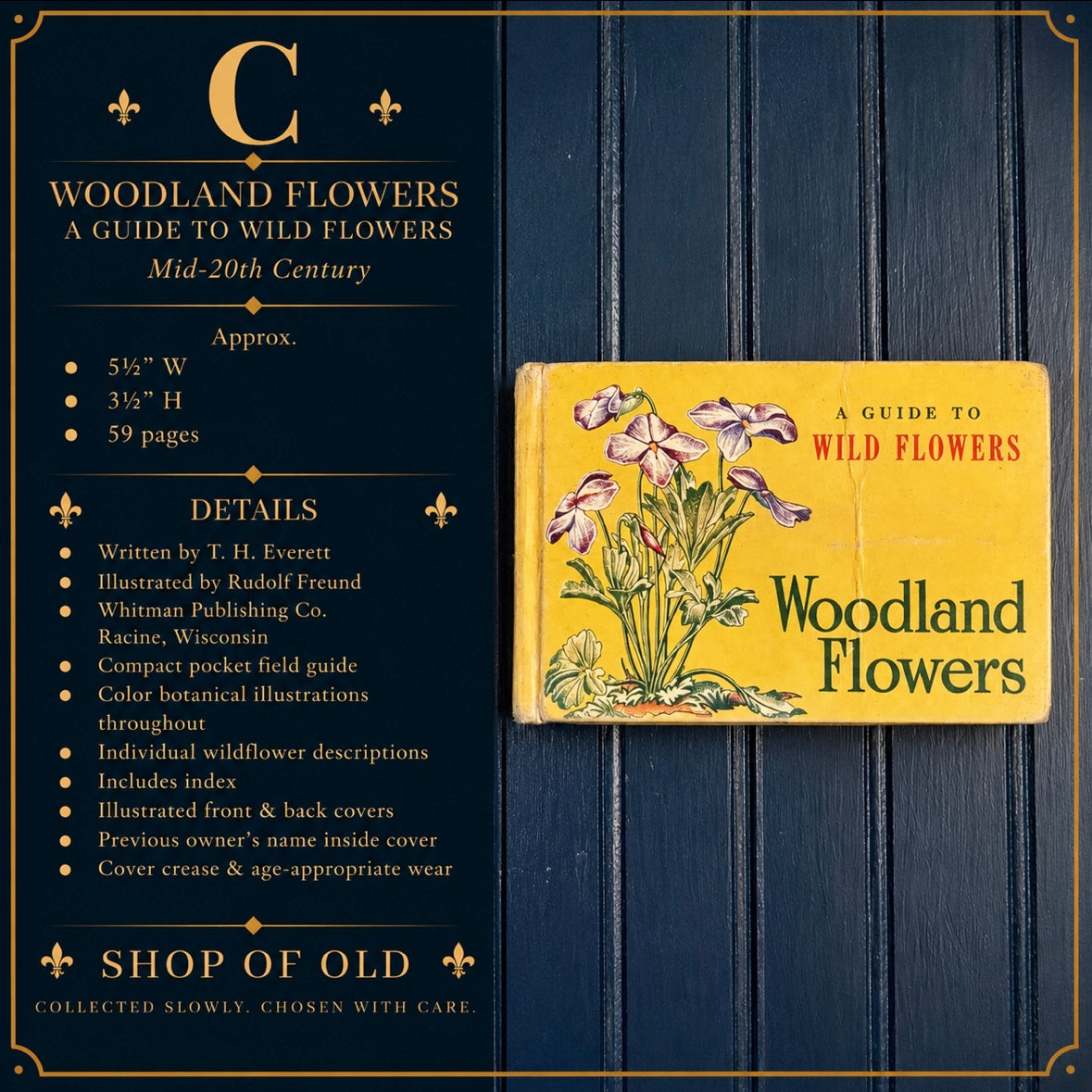 Vintage Woodland Flowers Pocket Field Guide | T.H. Everett