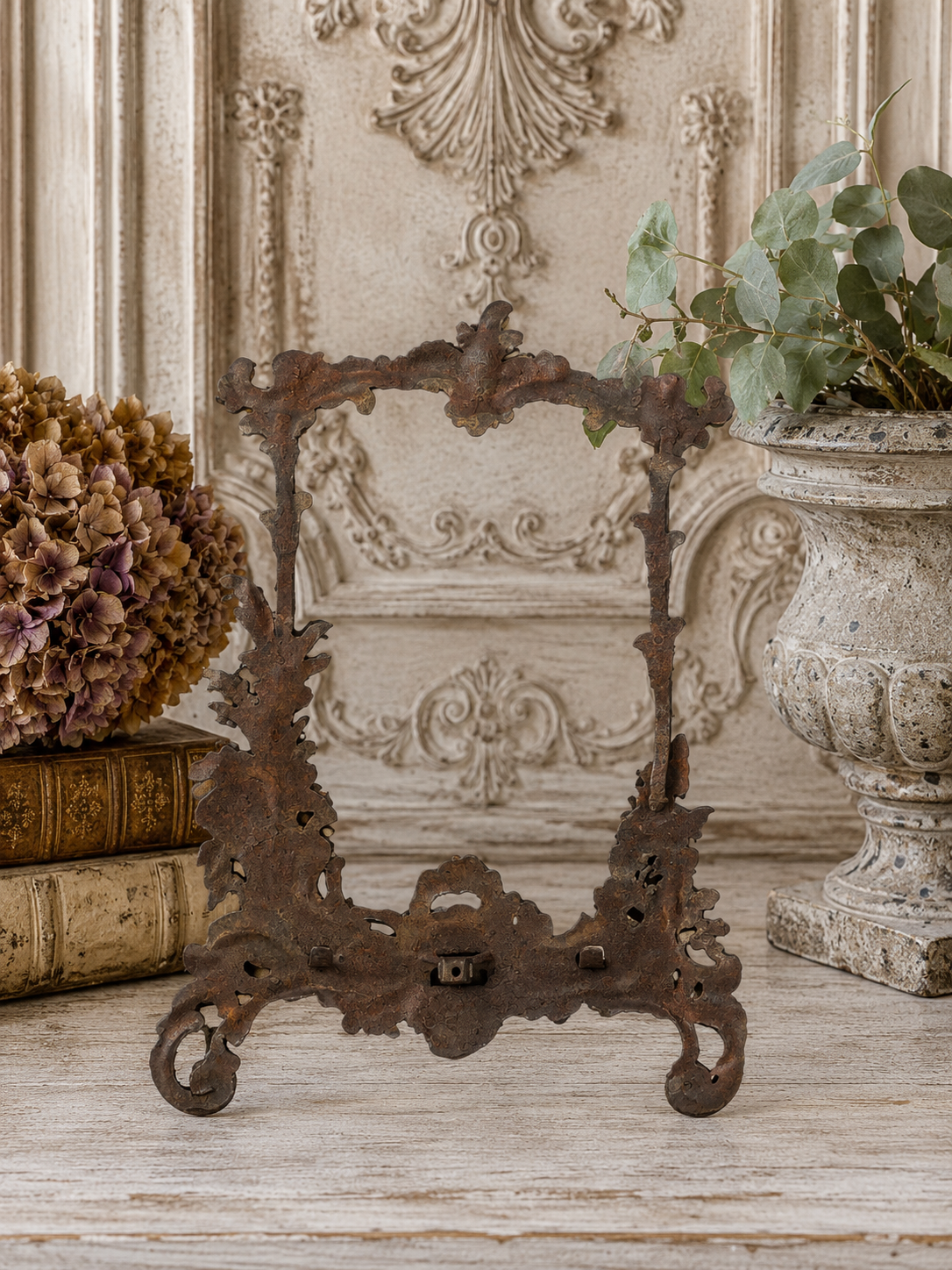 Antique French Ormolu Clock Front Frame | Rococo Gilt Bronze Mount | Architectural Fragment