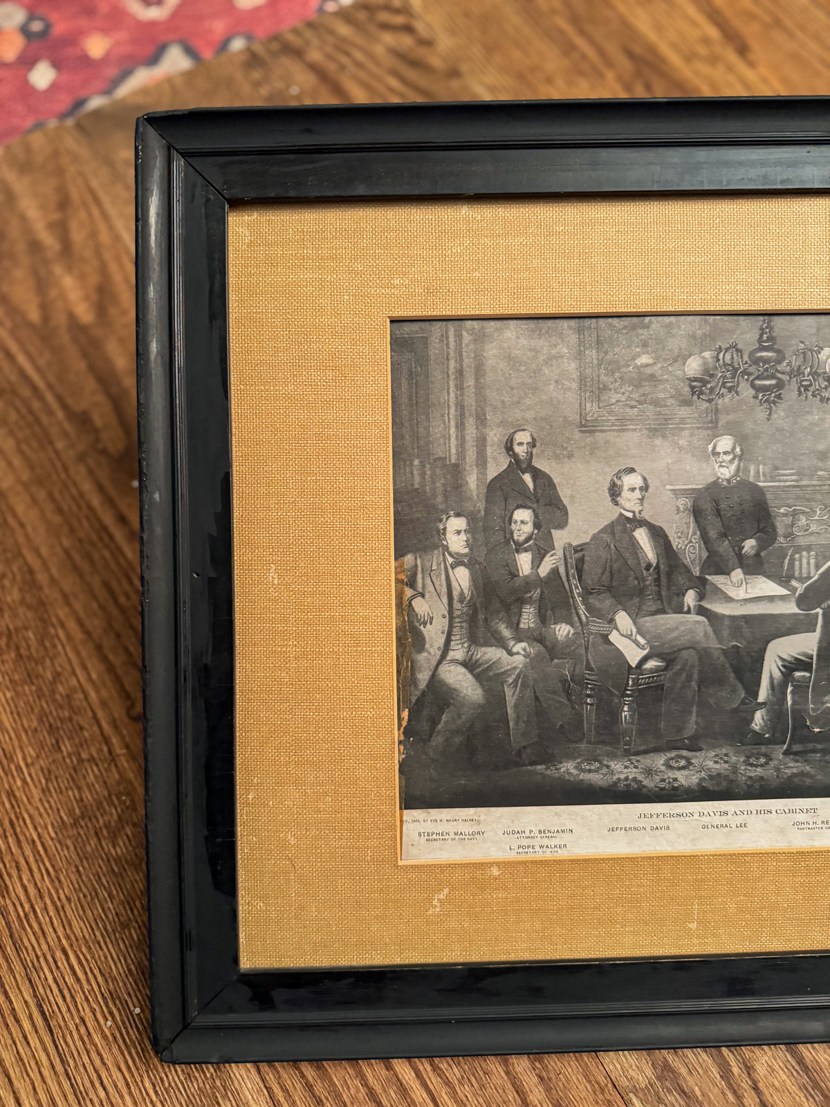 Antique Jefferson Davis and His Cabinet Framed Print | 1904 Historical Americana