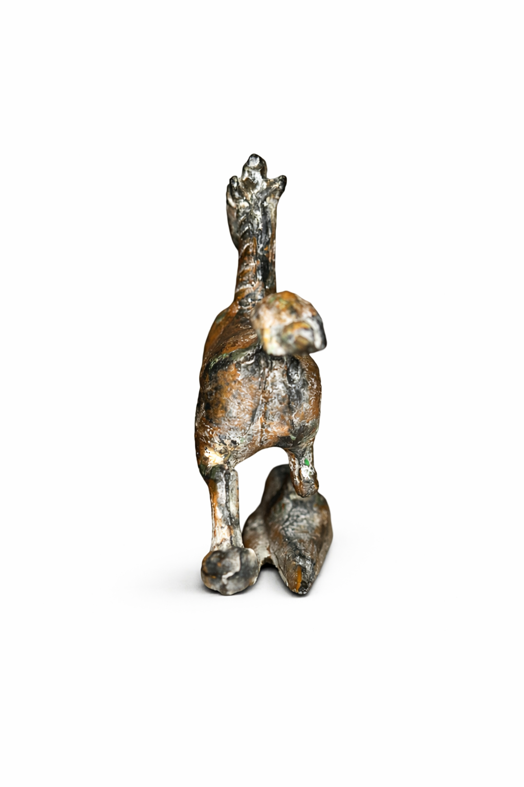 Cast Bronze Flying Horse Sculpture with Aged Patina — Inspired by Han Dynasty Form
