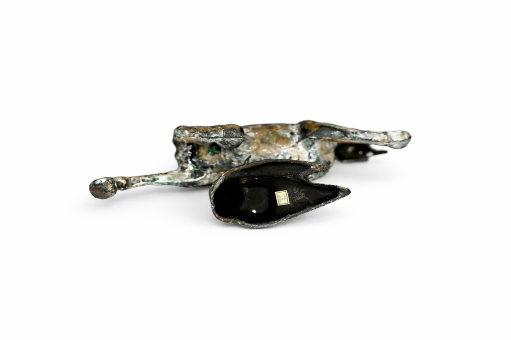 Cast Bronze Flying Horse Sculpture with Aged Patina — Inspired by Han Dynasty Form