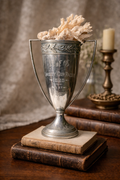 Antique Wallace Bros 1925 Varsity Cup Trophy Double Handle Pewter