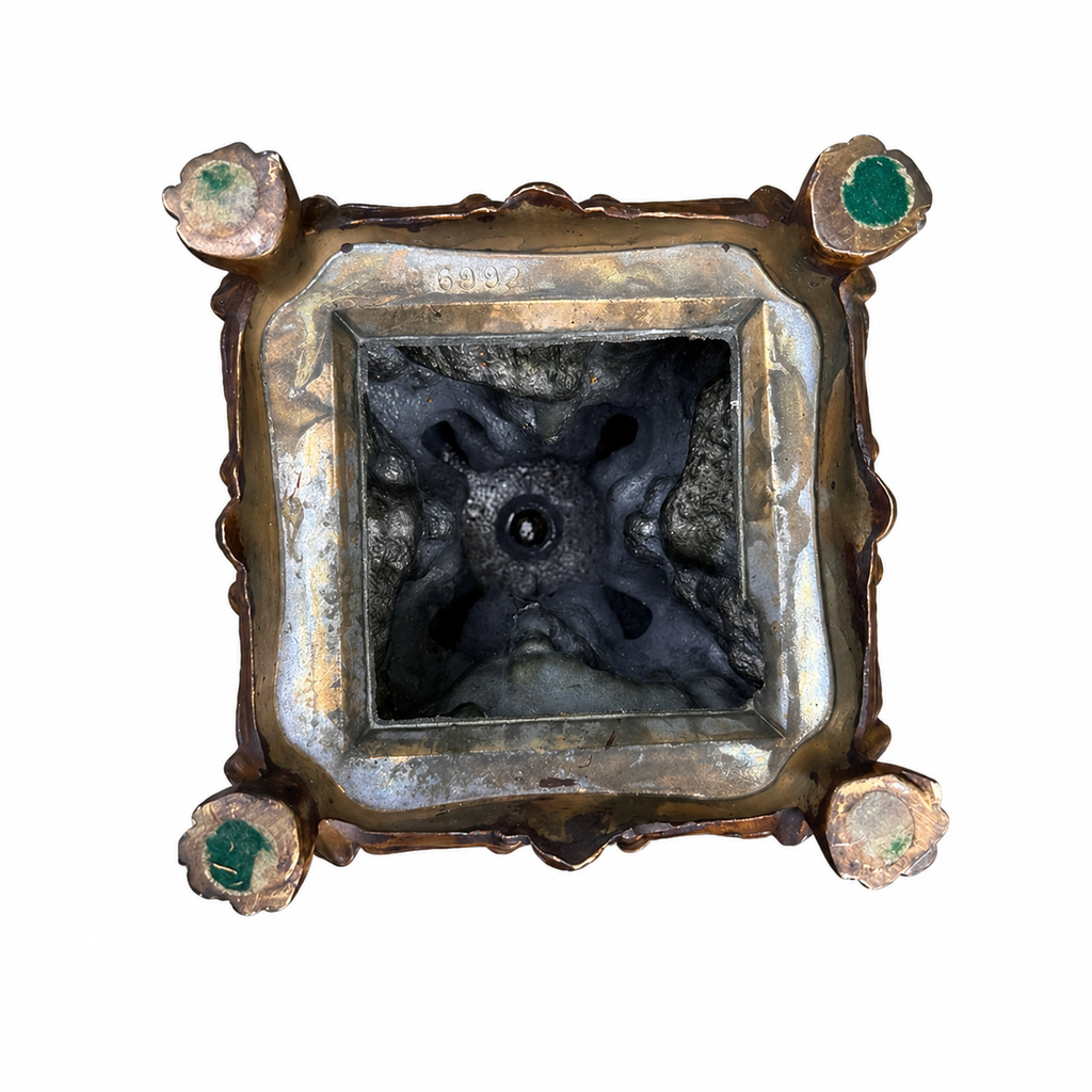 Italian Marble & Gilt Cherub Pedestal Riser — Estate Conversion