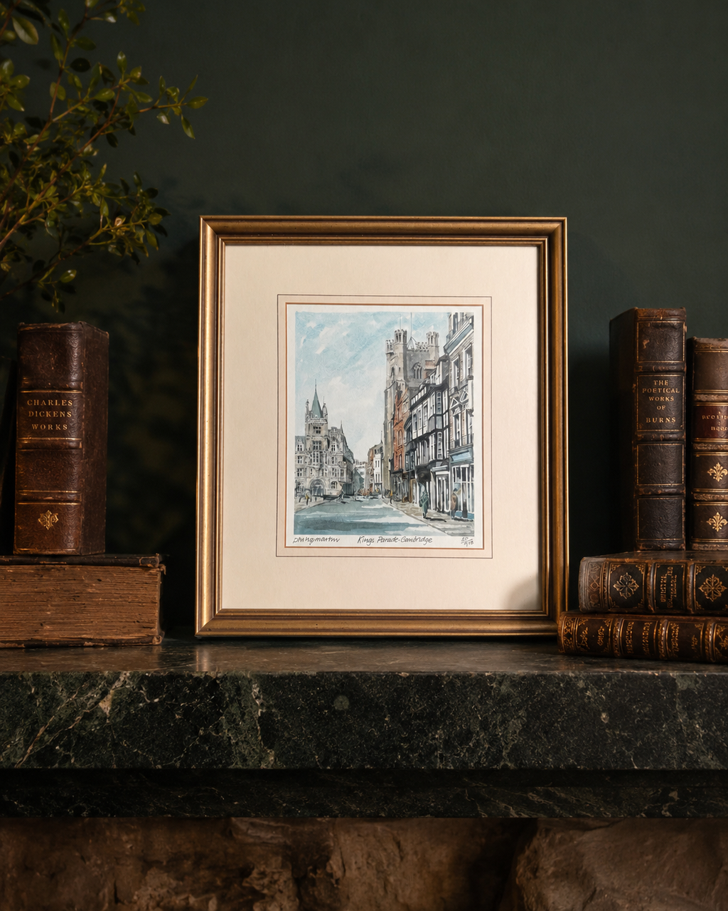 Limited Edition Philip Martin “Kings Parade, Cambridge” Signed Watercolor Print No. 569/850