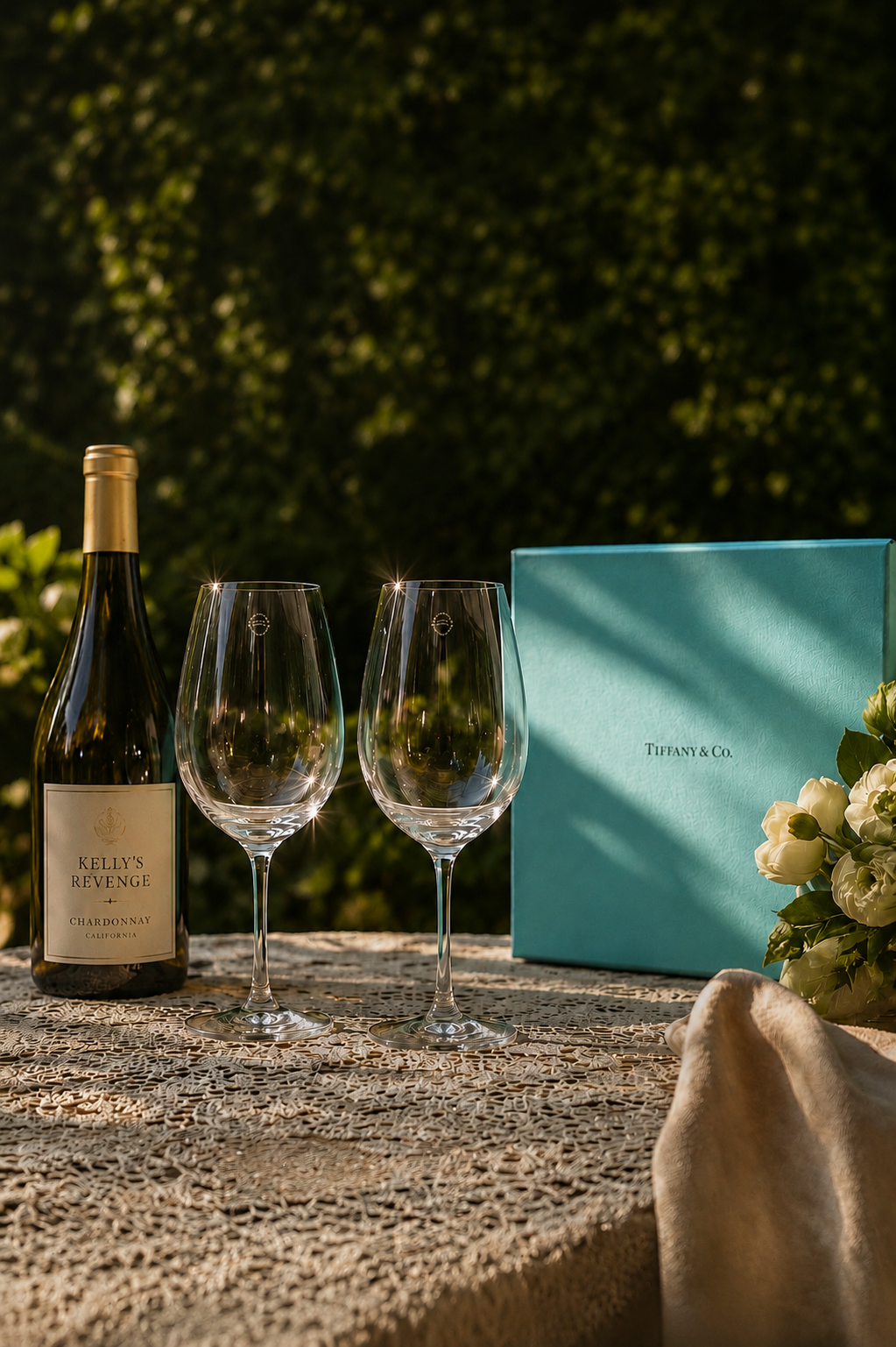 Tiffany & Co. Crystal Stemware Set with Original Tiffany Blue Box