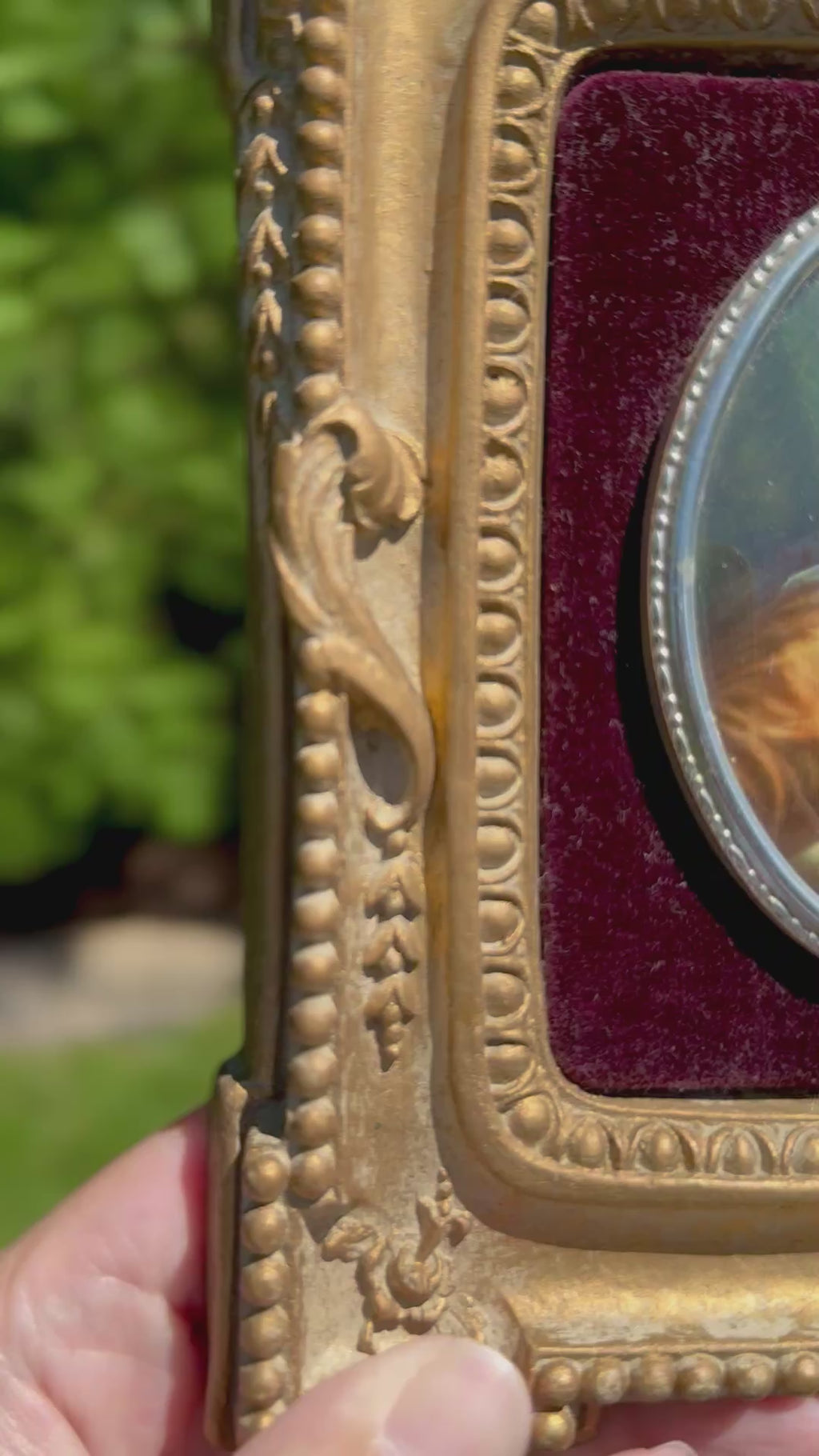 Vintage Cameo Creations Lady Hamilton Wall Plaque | George Romney Reproduction with Convex Glass