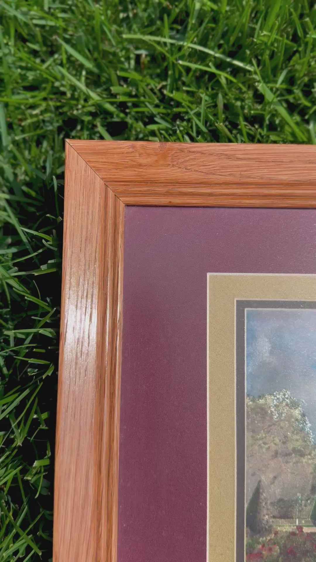 Estate Castle Print with Light-Reflective Finish | 16x13 Framed