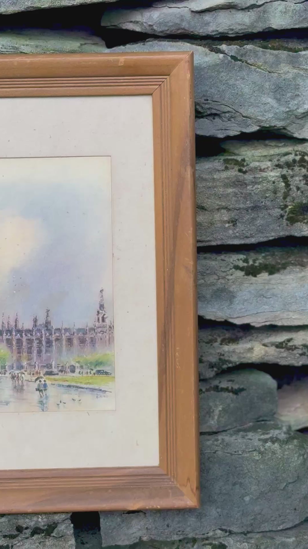 Original Big Ben London Watercolor | Framed English Cityscape | Signed “Likely Asierio”￼