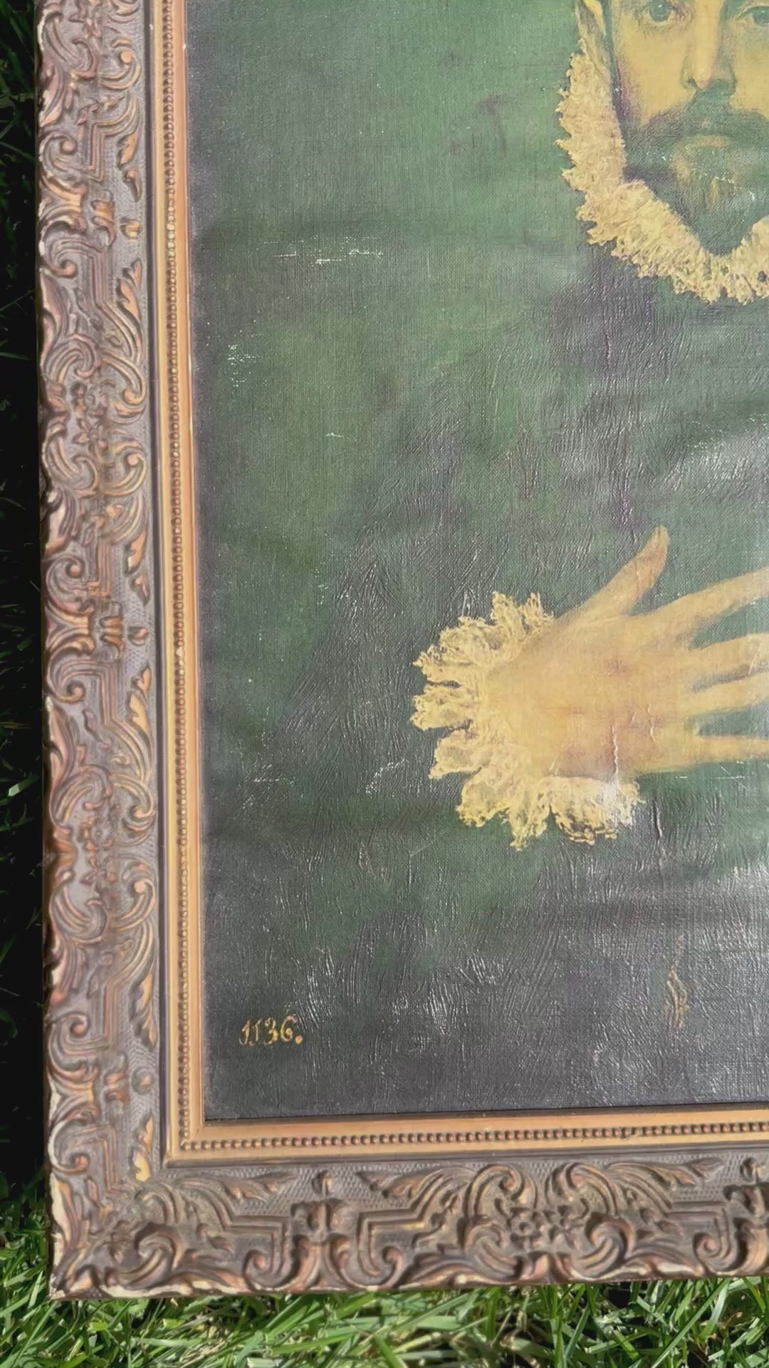 Vintage El Greco Portrait Print in Ornate Resin Frame
