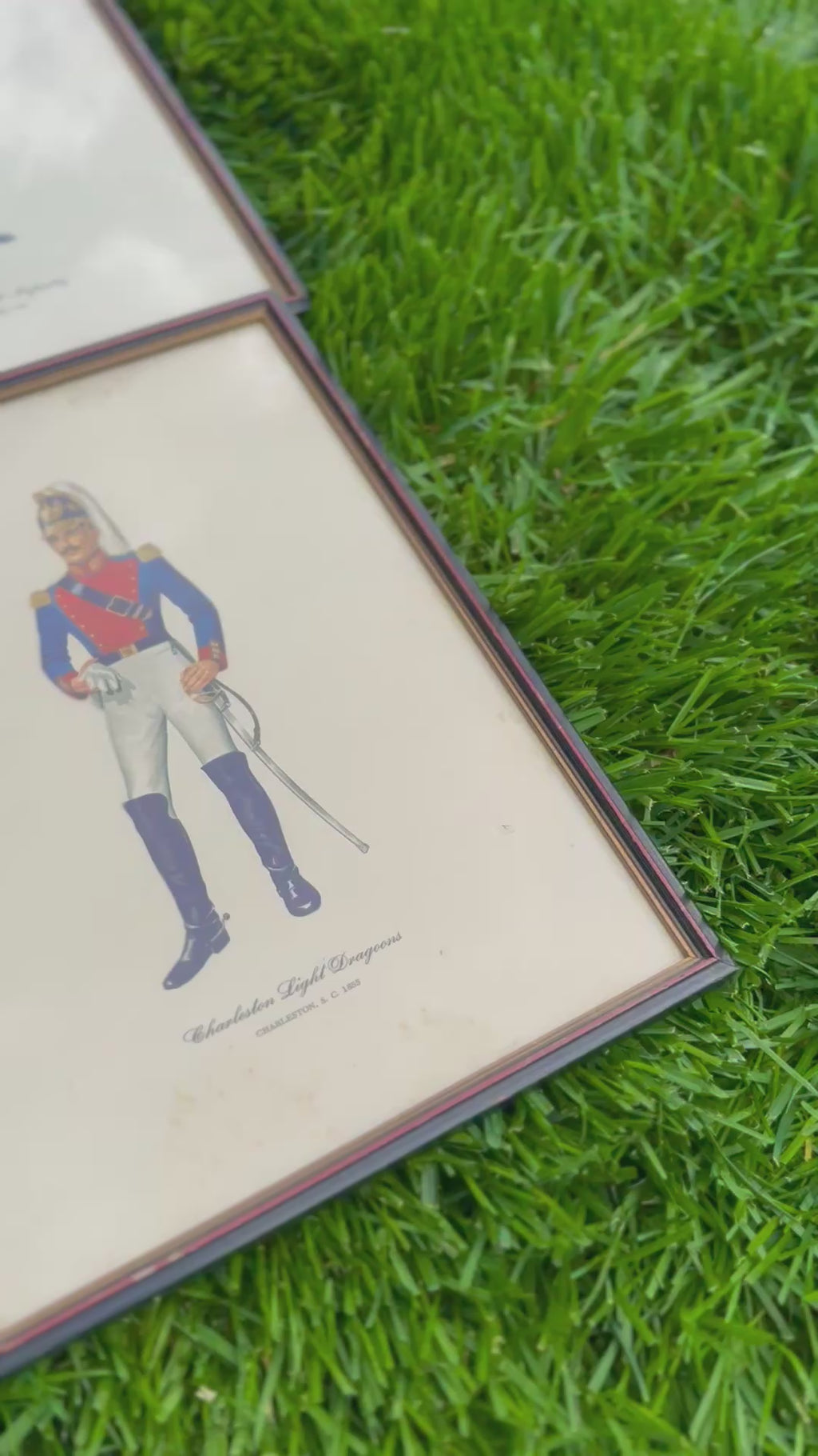 Set of 4 Framed Military Uniform Prints — Lexington, Norfolk, Charleston & New Orleans