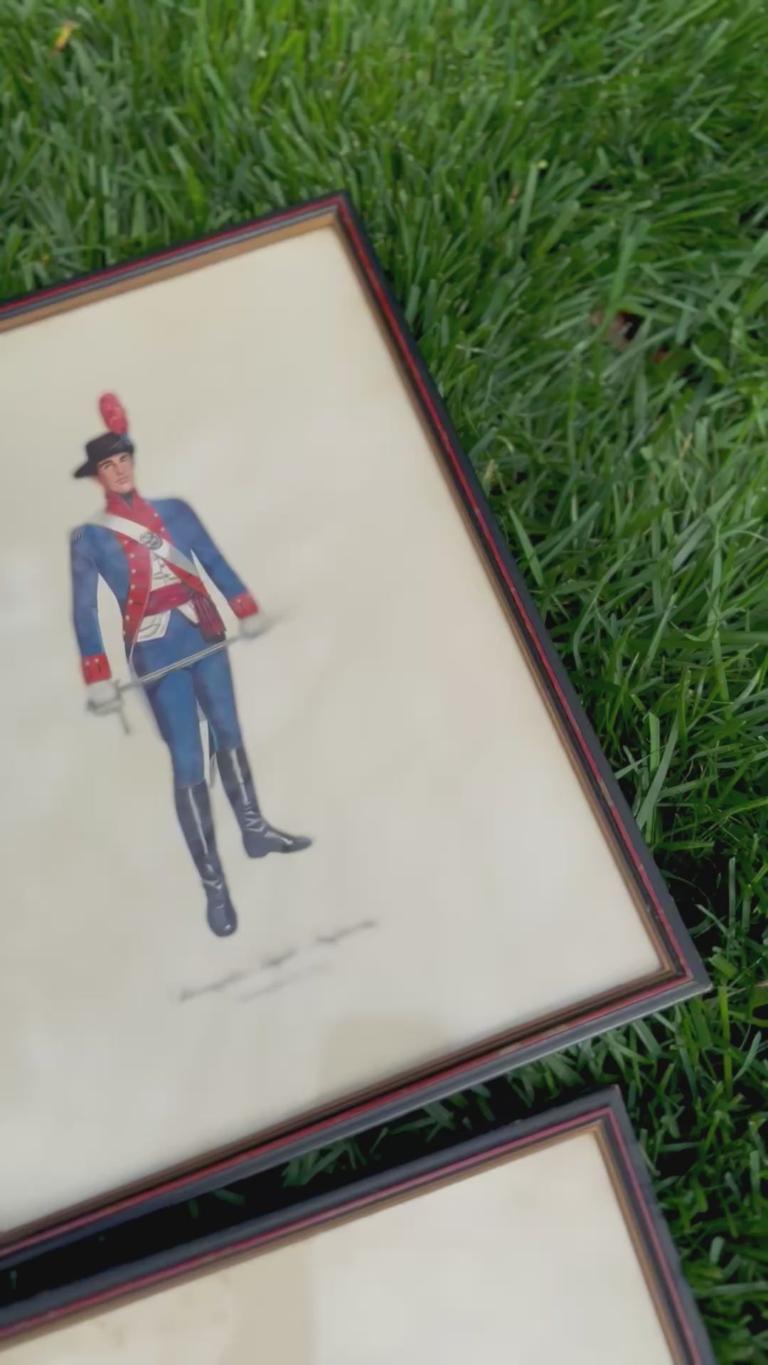 Set of 4 Framed Military Uniform Prints — Lexington, Norfolk, Charleston & New Orleans