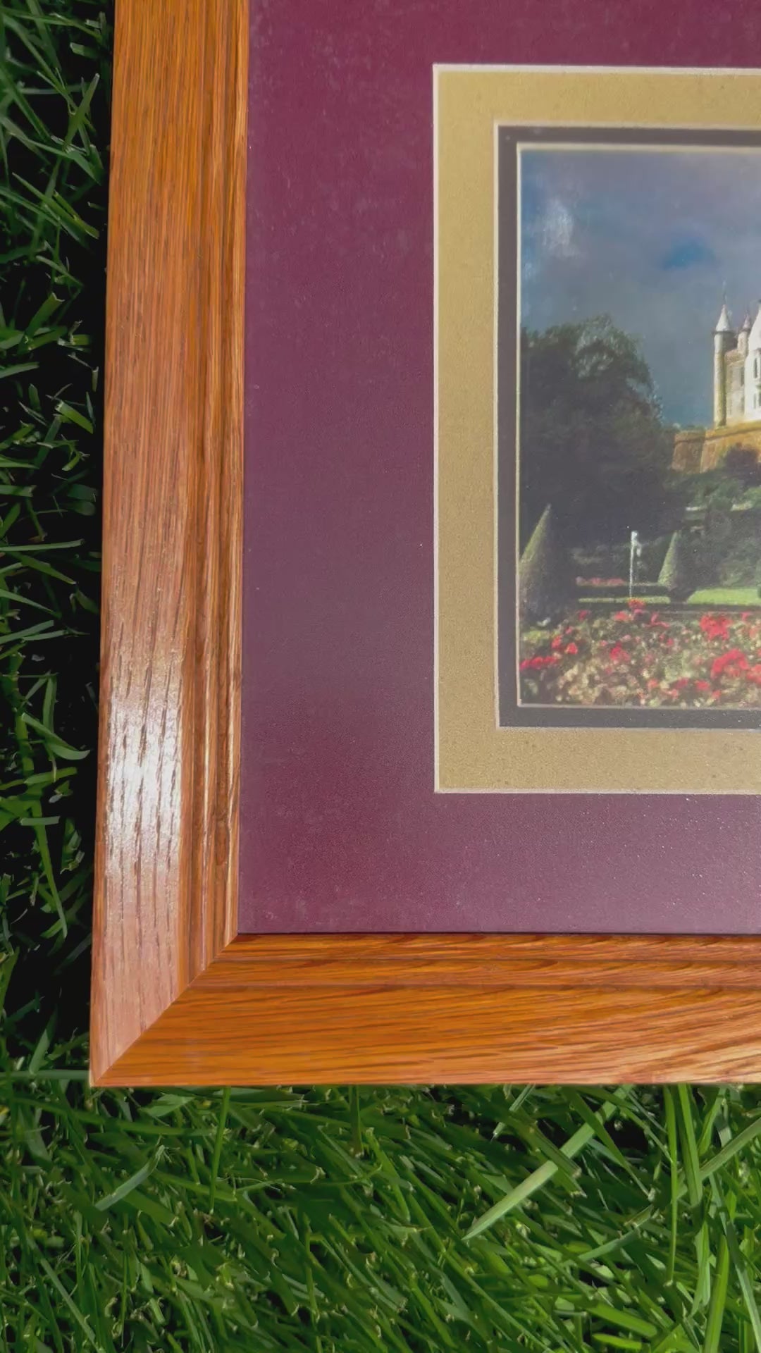 Estate Castle Print with Light-Reflective Finish | 16x13 Framed